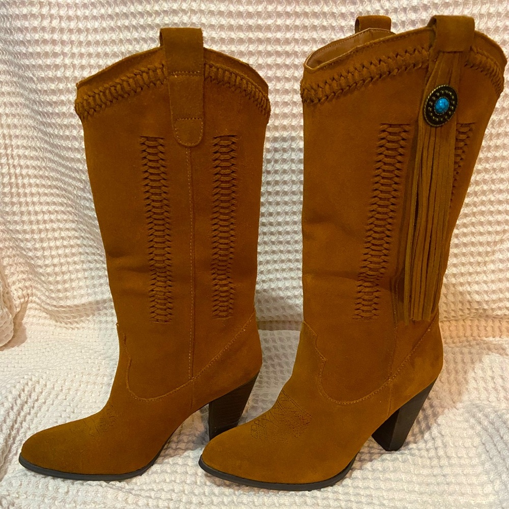 Reba McEntire Hades Fringe Western Boots